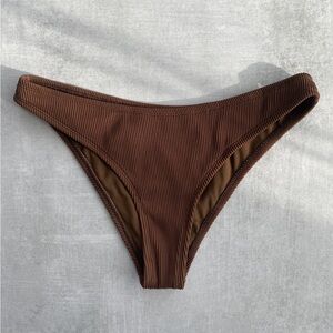 Koana Swim Nova Moderate Coverage Bottoms - Brown Ribbed